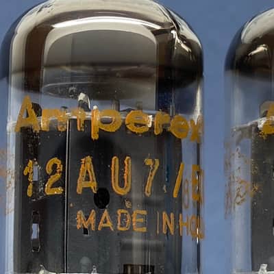Amperex 12AU7 ECC82 • 1970 • 100% MATCHED & BALANCED Gm & mA Pair • Strong NOS • Orange Globe • Philips, Heerlen ΔOB2 MATCHED CODES • Amplitrex AT-1000 Digitally Tested • Quite Very Low Noise • A-03-04 image 5
