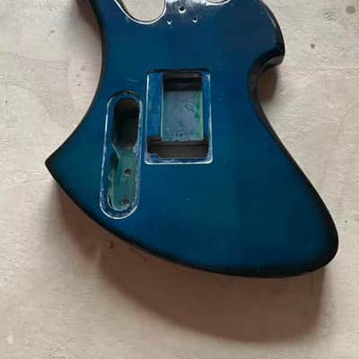 Blue Burst HH Mockingbird Style Guitar Basswood Body image 2