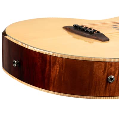 Ortega KTSM2-5 Signature Series Ken Taylor Solid Spruce Top Nato Neck Cutaway 5-String Acoustic-Electric Bass Guitar w/Gig Bag image 15