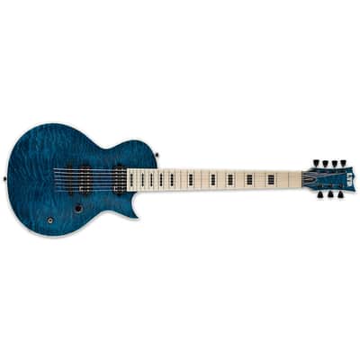 ESP LTD ZH EC-7B QM Baritone Zach Householder Signature Black Aqua