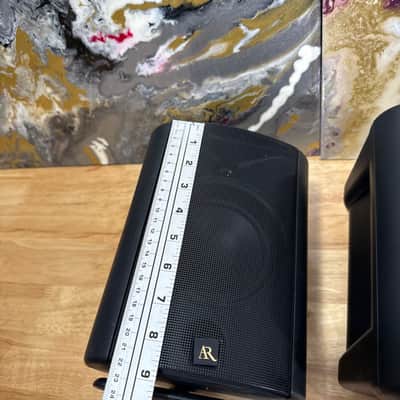 Acoustic Research AR EDGE Bookshelf Black Speakers with Stand Mounts Audiophile image 12