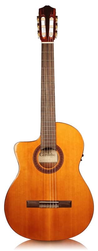 Cordoba C5-CE Lefty with Deluxe Gig Bag  - Left Handed Acoustic Electric Cutaway Classical Guitar image 1
