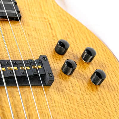 2017 Chris Larkin ASAP DB5 5-String Fretless Headless Bass Guitar w/ 330 Year Old Figured Irish Oak Top, Alumitone Humbucker, RMC Bass Excellence Piezo System, 32” Scale image 6