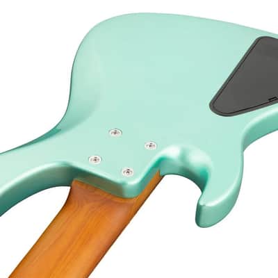 Sadowsky MetroExpress 24-Fret Modern Bass, Morado Fingerboard, 5-String - Solid Sage Green Metallic High Polish image 5