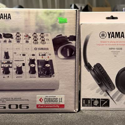 Yamaha AG06 6 Channel Mixer w/Headphones 2010s - White image 1