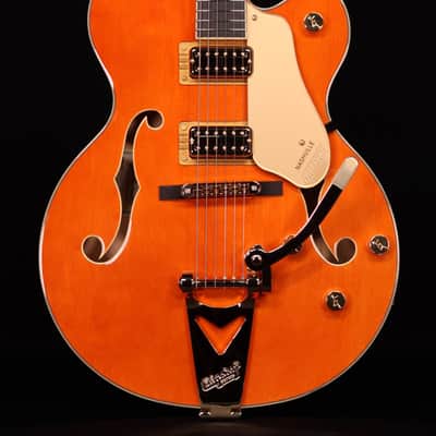 Gretsch Synchromatic Nashville Hollow Body Single-Cut, Ebony FB, 50's Orange Stain image 1
