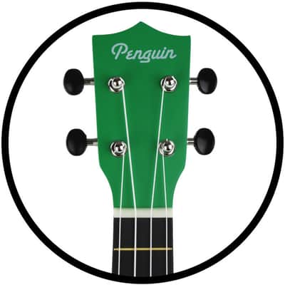 Amahi Penguin PGUKGR Soprano Ukulele Green w/Bag image 3