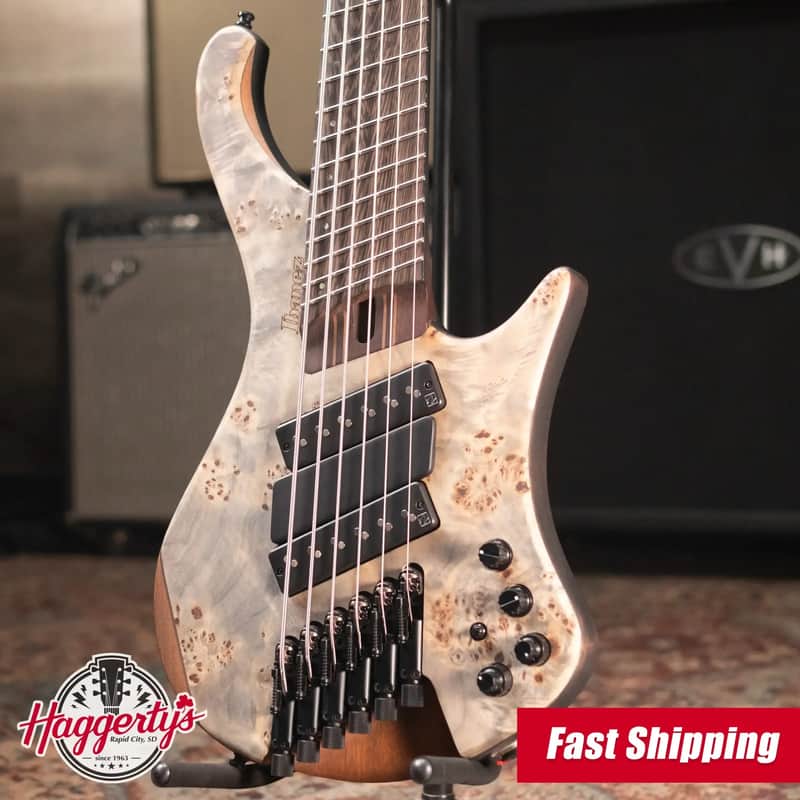 Ibanez EHB1506MS 6-String Electric Bass - Black Ice Flat with Gig Bag - Floor Model image 1