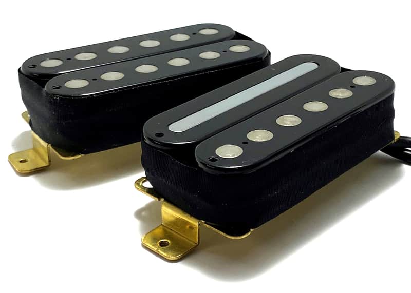 Phat Thunder Mixed HH Set, Thunder Bucker Bridge + Phat Screamer Neck Humbucker ~ Black image 1