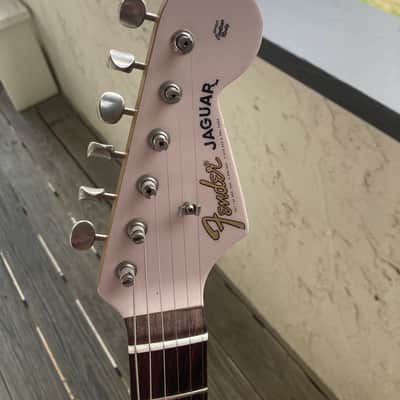 Fender Jaguar Parts Caster Partscaster Nitro Matching Headstock Warmoth - Shell Pink parts guitar image 20