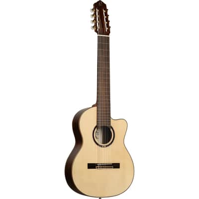 Ortega RCE158RW-8 Performer Series Solid Spruce Top Okoume Neck 4/4 Size Cutaway Nylon 8-String Classical Acoustic-Electric Guitar w/Pro Gig Bag image 2