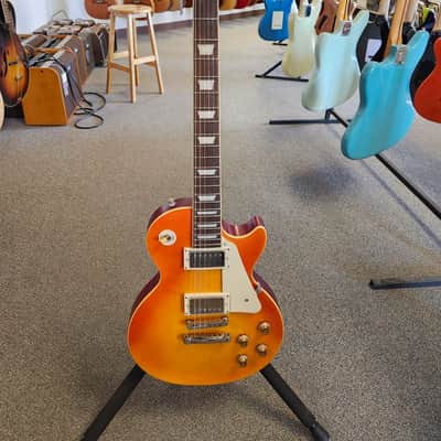 Used 2021 Epiphone Limited Edition 1959 Les Paul Standard w/ Neck Repair and Upgraded Pickups - Aged Honey Fade w/ Case image 2