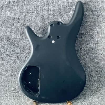 Black Basswood Bass Guitar Body image 2