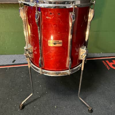 Yamaha  80's Vintage Recording Custom 14x14 Floor Tom - Cherry Red image 2