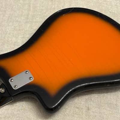1960’s D’Scala Deluxe Electric Guitar Orange & Black Made in Italy Rare Bizarre + Case image 15