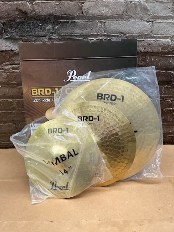 Pearl BRD-1 3 Piece Cymbal Pack: 14" Hi-hats, 16" Crash, 20" Ride image 1