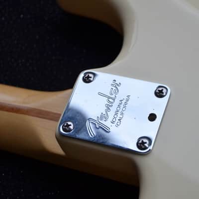 Fender American Standard Stratocaster made in USA 2008*all original/one owner*very fine guitar that sounds/plays/looks really great*nicely aged olympic white*frets are 100%* image 11