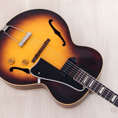 1955 Gibson ES-130 Vintage Archtop Electric Guitar Sunburst w/ Case, ES-125 image 8