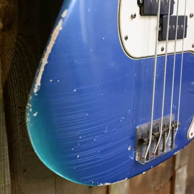 Keith Holland Custom PBASS-ANS #1279 - Electric Blue Metallic Nitro w/ Gator Transit Gig Bag image 9