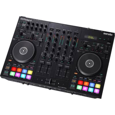 Roland DJ-707M 4-Channel DJ Controller, PROX XS-DJ707 Case, Tascam TH02, (2) XLR Cables Bundle image 3