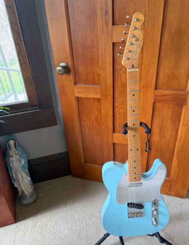 Fender Vintera '50s Telecaster Modified with Maple Fretboard Daphne Blue image 1