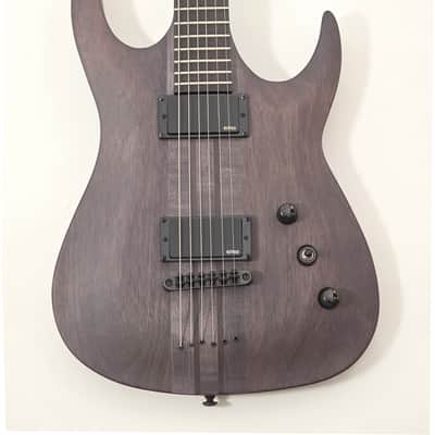 Agile 6 String 30" Scale Baritone Electric Guitar Septor Pro 630 EB EMG Charcoal image 3