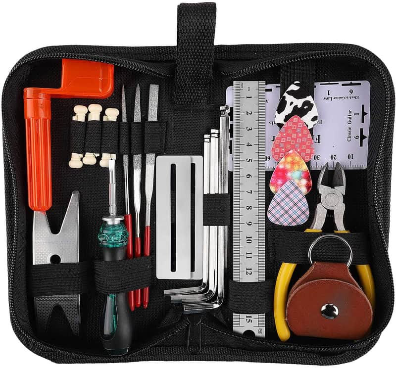 IOppwin Guitar Repairing Tool Kit(26PCS) Wire Plier,String Organizer,Fingerboard Protector,Hex Wrenc image 1