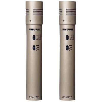 Shure KSM137 Small-Diaphragm Condenser Microphones, Stereo Matched Pair, KSM137/SL ST, Matched Pair image 1