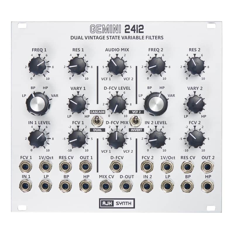 AJH Synth Gemini 2412 Eurorack Dual Filter Module (SEM) (Silver) image 1