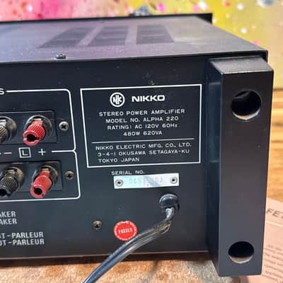 Nikko Dc Power Amplifier Alpha 20 Vintage Black Solid State 480w Warm Sounding image 18
