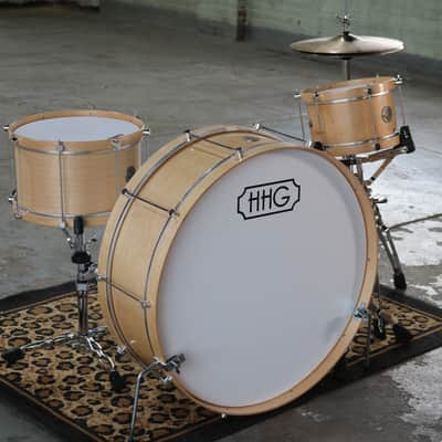 HHG Drums Maple Single Tension Drum Set  Natural Satin Lacquer image 8
