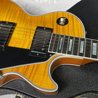 NEW! Gibson Dealer Select Custom Shop Les Paul Custom AAA Figured Flame Top - Lemon Burst / Natural Back - Authorized Dealer - 9lbs - G06814 image 3