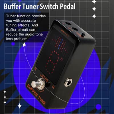 JOYO JF-19 Buffer Tune Pedal Accurate Tuner LED Screen Electric Bass, Guitar etc image 4