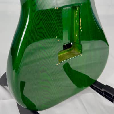 ESP Vintage Plus Strat Style Electric Guitar Body MIJ Japan 1990’s - Trans Green image 13