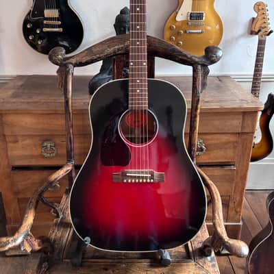 Gibson Slash Signature J-45 Vermillion Burst Left Handed image 1