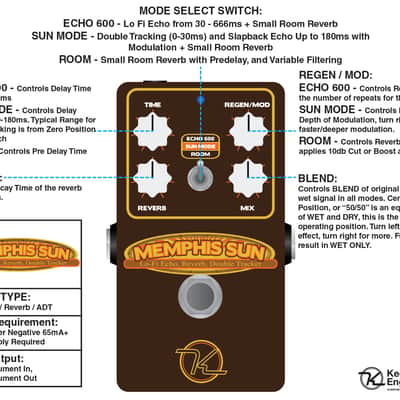 Keeley - Memphis Sun Echo, Reverb, Double Tracker image 4