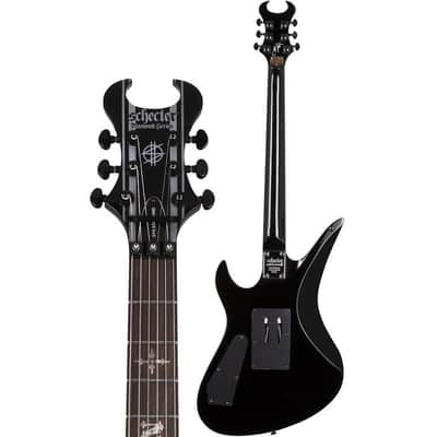 Schecter Synyster Gates Standard Signature Guitar - Gloss Black with Silver Pinstripes image 7