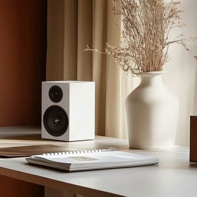 Jamo 2 Way Active BookshelfSpeaker High Gloss White image 5