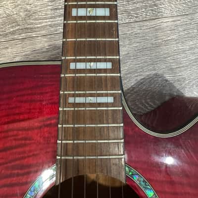 Dillion RH600CET Acoustic-Electric Guitar 2000 - Flamed Red Burst Finish image 5