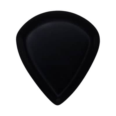Black Obsidian Volcanic Glass Stone Guitar Or Bass Pick - 3.0 mm Ultra Heavy Gauge - Jazz Shape - Specialty Handmade Gemstone Exotic Plectrum - 3 Pack