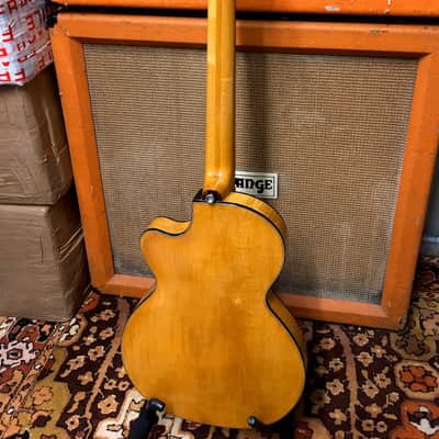 Vintage 1960 Hofner Club 40 w/ Bigsby Selmer Natural Blonde Electric Guitar image 15
