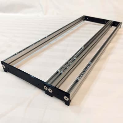 4U (3U+1U) 84HP Eurorack Rails Kit with Brackets & M3 nuts (Black / Silver) image 5