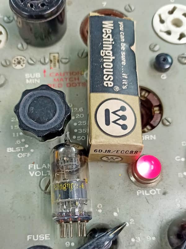 60s Westinghouse 6DJ8 ECC88 electronic tube image 1