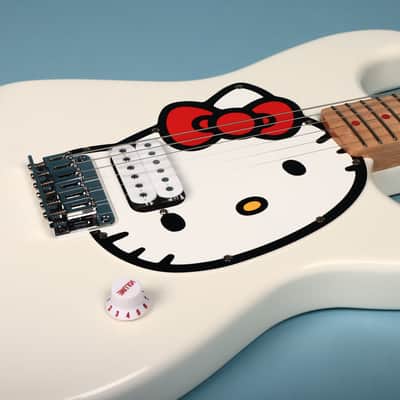 2024 Squier Hello Kitty Stratocaster White Electric Guitar image 11