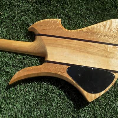 Circa 1980 BC Rich Mockingbird Longhorn Bass USA Natural Birdseye Maple image 6