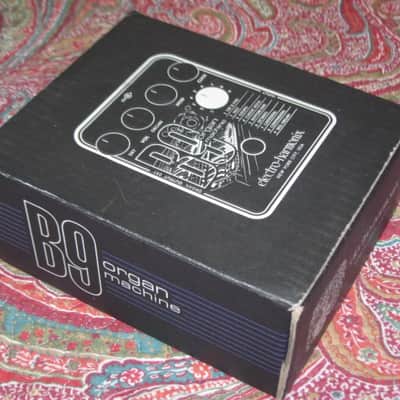 lightly handled - generally clean (some very lite cloudy surface scuffs / surface gray markings) Electro Harmonix EMPTY CARDBOARD BOX & original Owner's Instructions & warranty / registration paperwork ONLY for B9 Organ Machine pedal (NO: Pedal/Adapter) image 7