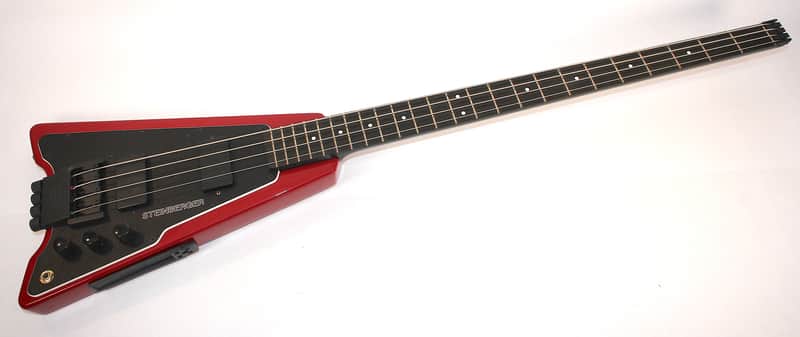 Steinberger XP-2A Headless Bass 1988 • Red • Active EMGs • Restored image 1