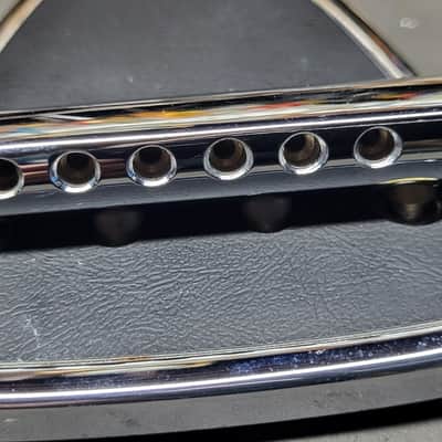 Fender Coronado Left Handed Vibrato Tailpiece 1969s - Chrome/ black image 3