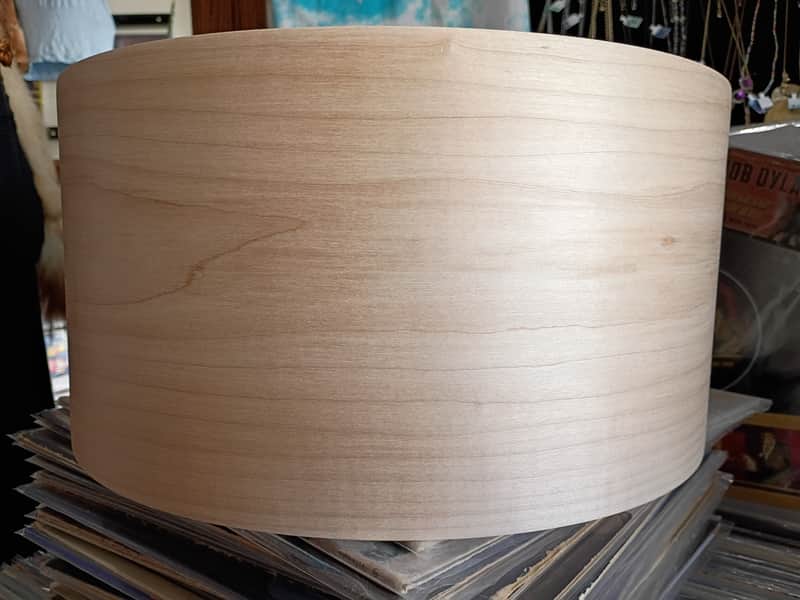 B-stock 14x7 Maple steam Bent semi-solid bare raw snare drum Shell by Erie drums and shells image 1