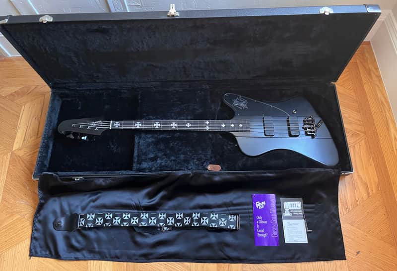 Original 2001 Gibson Blackbird (Thunderbird) Nikki Sixx Signature Electric Bass with Original Case/Paperwork image 1